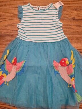 New with Tags Mini Boden parrott tulle dress.  Beautiful color.  Size 7-8.